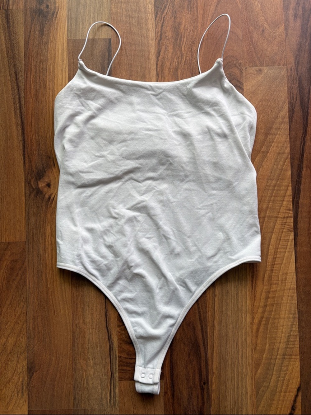 Intimately By Free People Woman’s Classic White Spaghetti-Strap Bodysuit